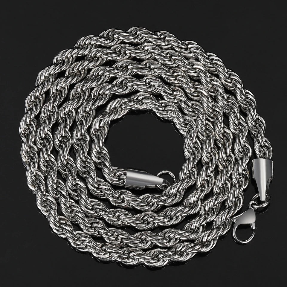 Rope chain made in stainless steel